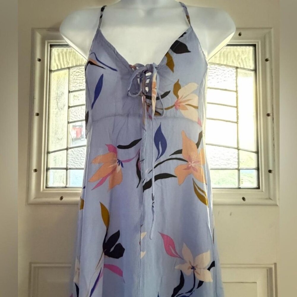 Blue Floral Spaghetti Strap